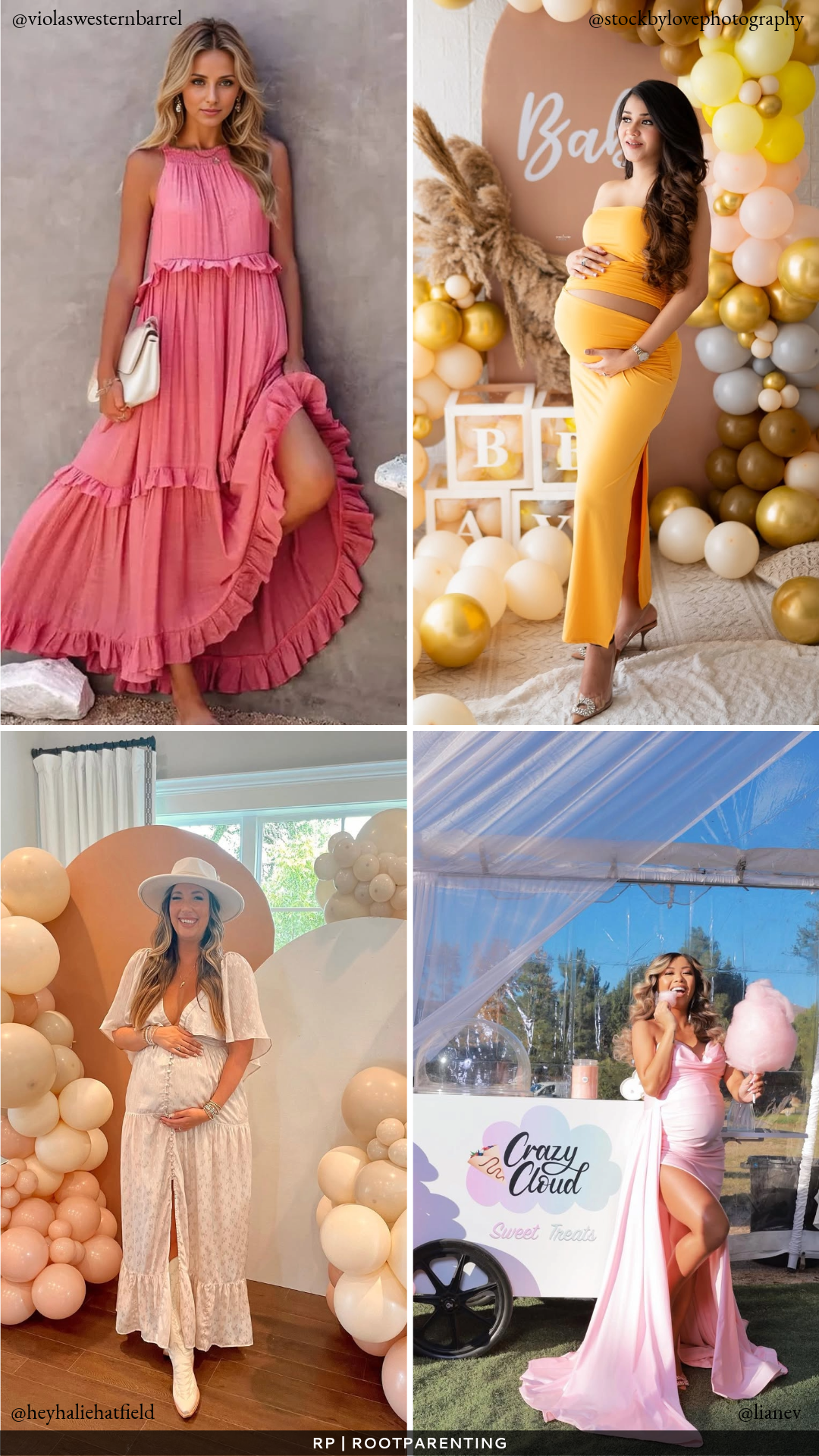 Baby Shower Outfits for Moms Collage